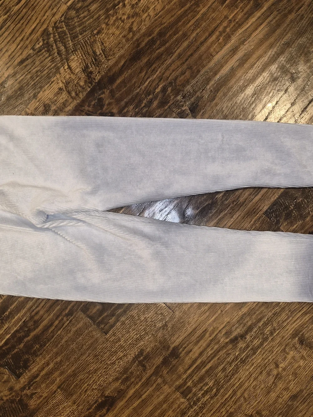 Girls Gymboree Pale Blue Ribbed Leggings with Ankle Button Accents Sz 10